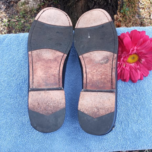 Cole Haan black loafers with white stitching - Picture 10 of 12